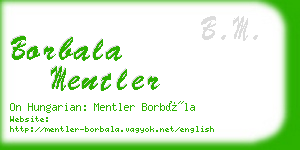 borbala mentler business card